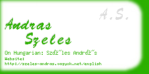 andras szeles business card